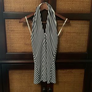 NWT Ralph Lauren navy/white halter top